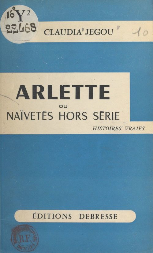 ebook cover of Arlette, by Claudia Jegou