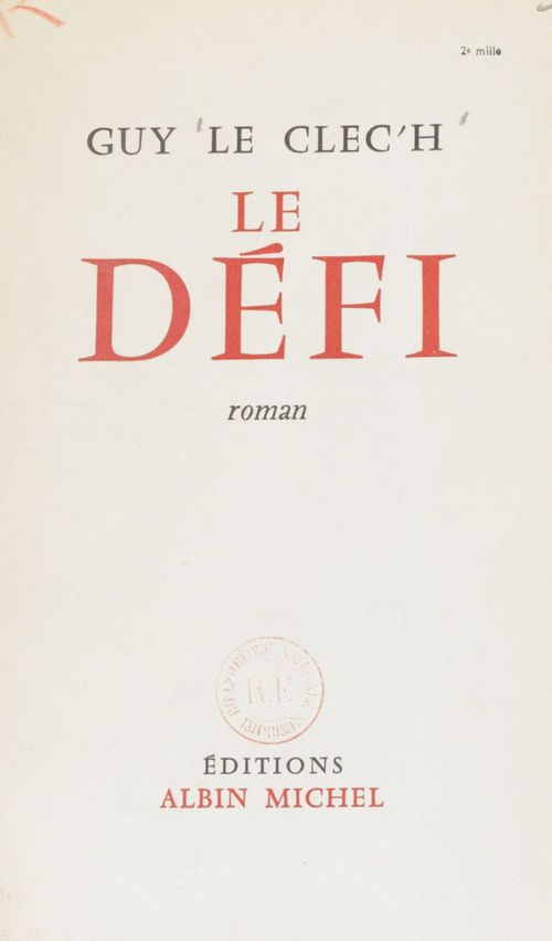 ebook cover of Le défi, by Guy Le Clec'H
