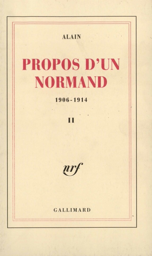 Couverture ebook de Propos d'un Normand (Tome 2), de Alain