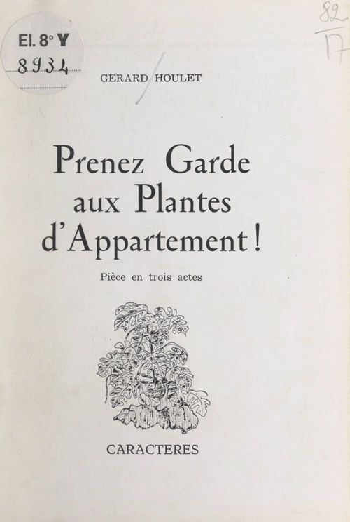 ebook cover of Prenez garde aux plantes d'appartement !, by Gerard Houlet