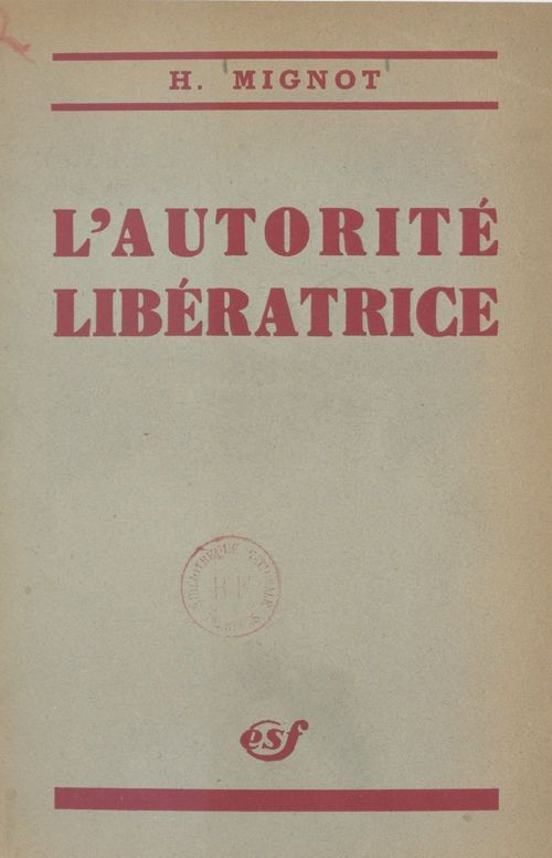 ebook cover of L'autorité libératrice, by Henri Mignot