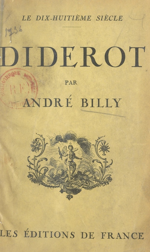 ebook cover of Diderot, by Andre Billy