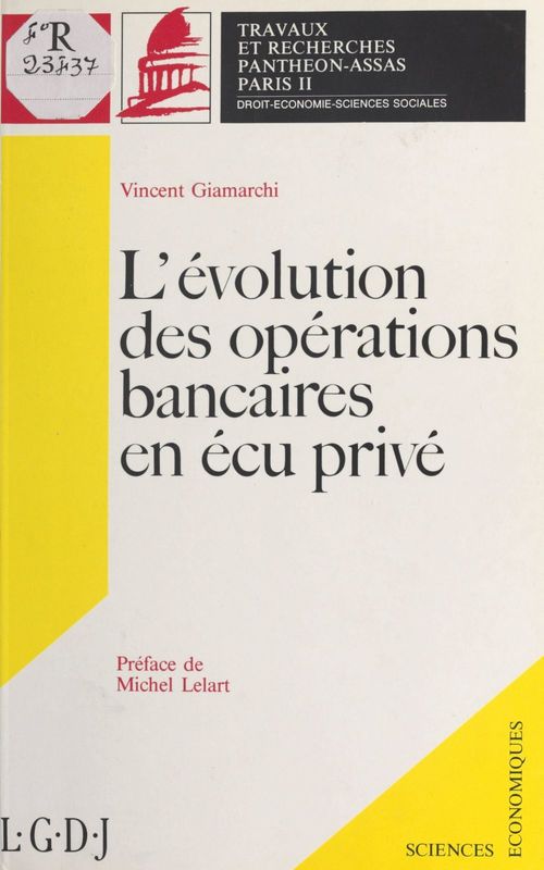 ebook cover of L'Évolution des opérations bancaires en écu privé, by Vincent Giamarchi