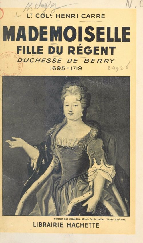 ebook cover of Mademoiselle, fille du Régent, by Henri Carre