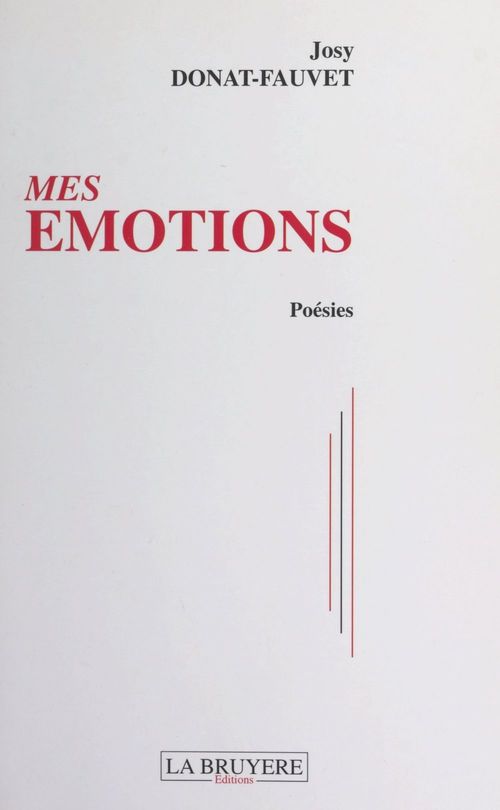 Couverture ebook de Mes émotions, de Josy Donat-fauvet