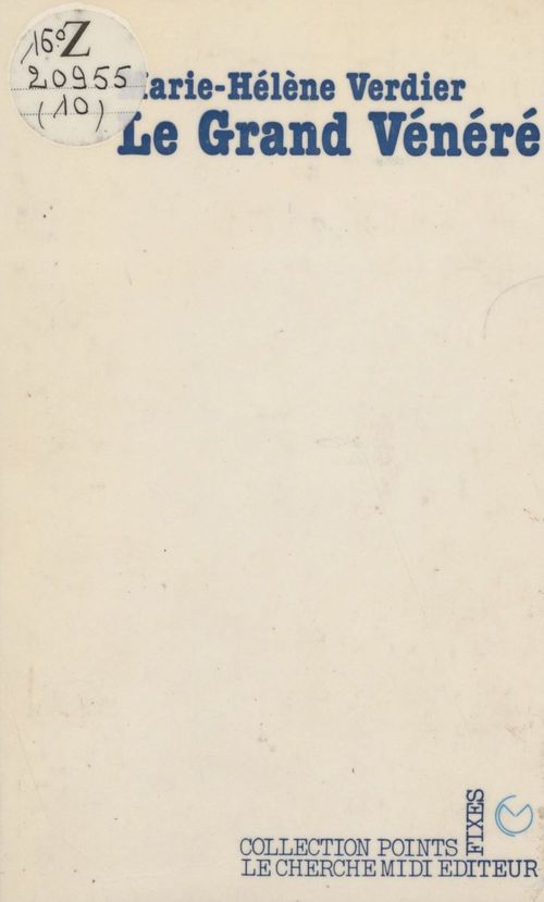 Couverture ebook de Le Grand Vénéré, de Marie-Hélène Verdier