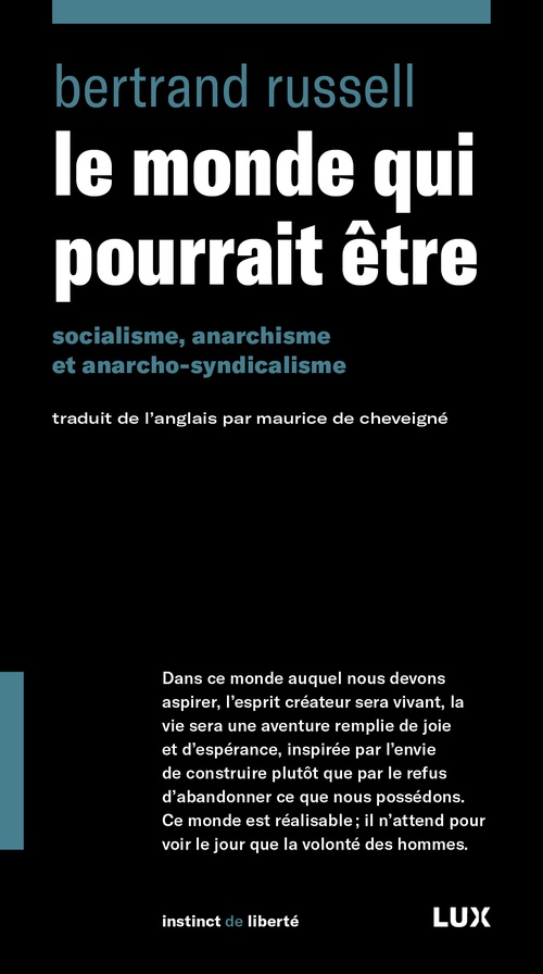 Couverture ebook de Le monde qui pourrait être, de Bertrand Russell