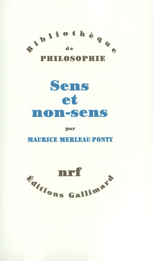 Couverture ebook de Sens et non-sens, de Maurice Merleau-Ponty