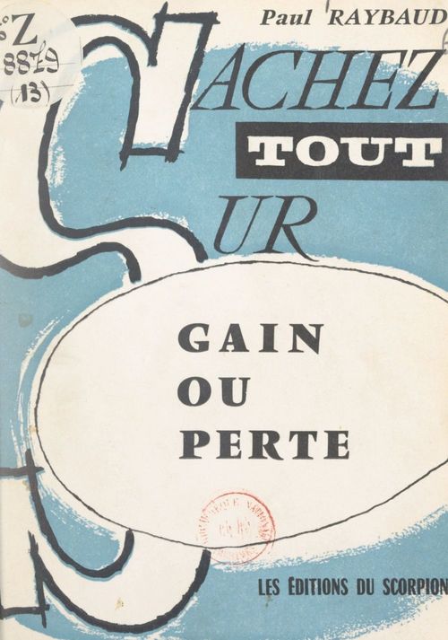 ebook cover of Gain ou perte : étude sur le jeu de la roulette, by Paul Raybaud