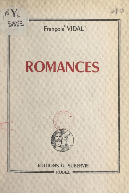 Couverture ebook de Romances, de Francois Vidal