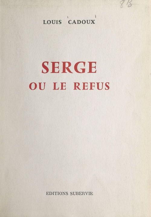 ebook cover of Serge, by Louis Cadoux