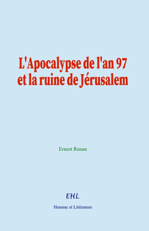 ebook cover of L'Apocalypse de l'an 97 et la ruine de Jérusalem, by Ernest Renan