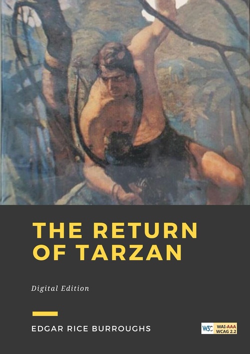 Couverture ebook de The return of Tarzan, de Edgar Rice Burroughs