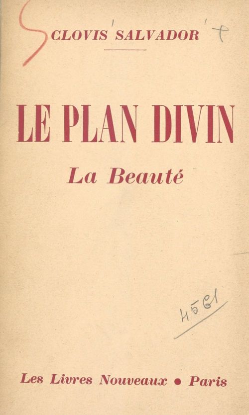 ebook cover of Le plan divin : la beauté, by Clovis Salvador
