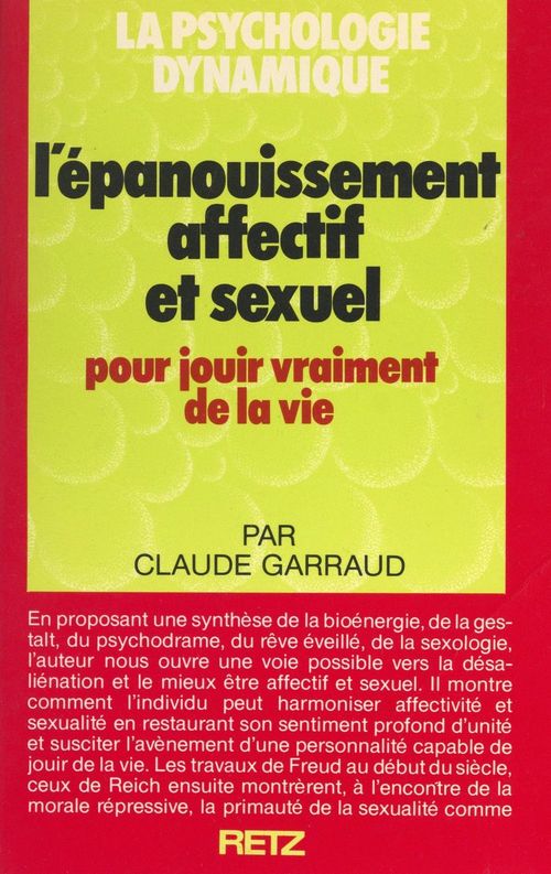 Couverture ebook de L'épanouissement affectif et sexuel, de Claude Garraud