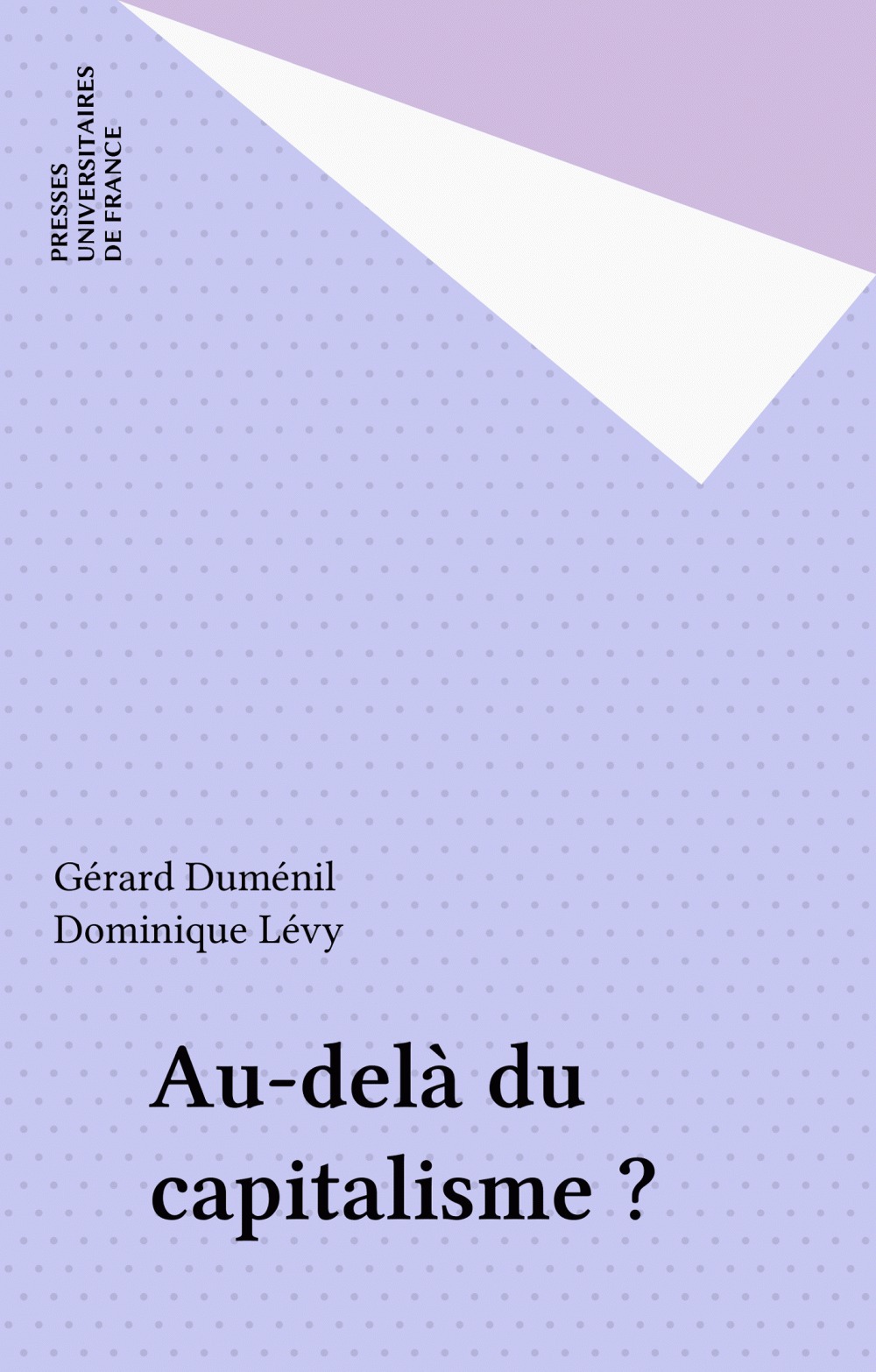 Couverture ebook de Au-delà du capitalisme ?, de Dominique Lévy, Gérard Duménil