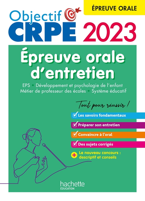 ebook cover of Objectif CRPE 2023 -  Réussir l'épreuve orale d'entretien, by Carine Royer, Serge Herreman, Patrick Ghrenassia, Denis Pasco