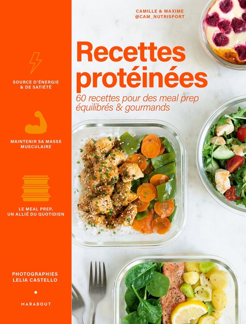 Couverture ebook de Recettes protéinées, de cam_nutrisport