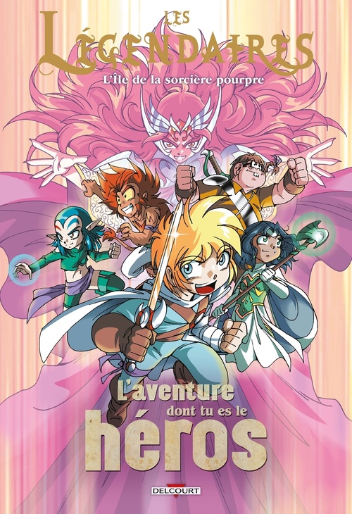 Couverture ebook de Les Légendaires - L'aventure dont tu es le héros T02 - L'île de la sorcière pourpre, de Laureen Bouyssou, Patrick Sobral