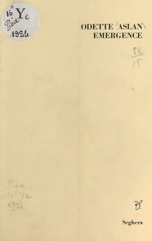 ebook cover of Émergence, by Odette Aslan