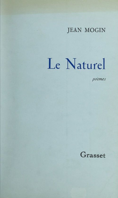 ebook cover of Le naturel, by Jean Mogin