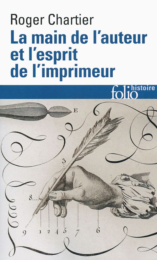 Couverture ebook de La main de l'auteur et l'esprit de l'imprimeur. XVIe-XVIIIe siècle, de Roger Chartier