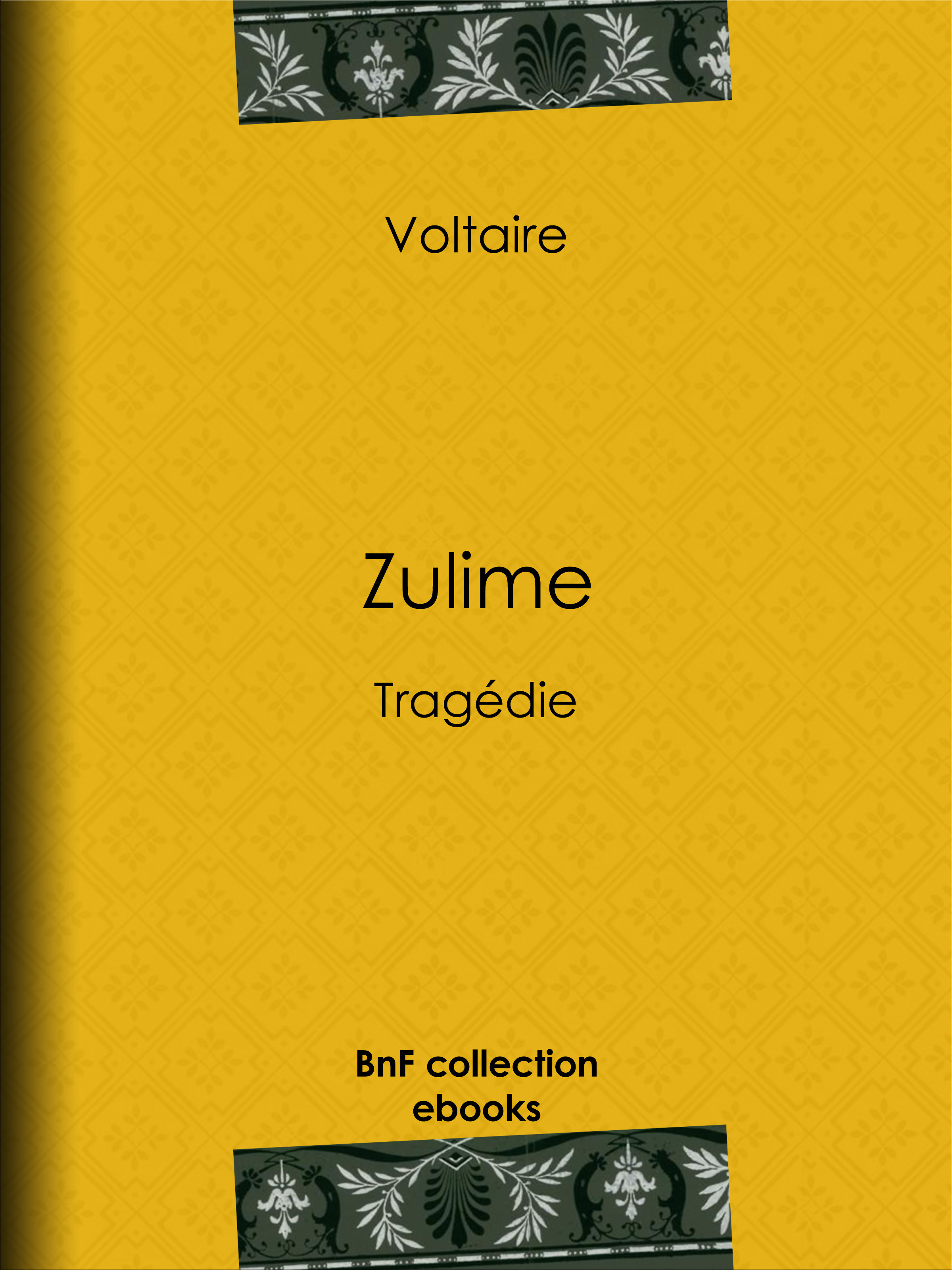 ebook cover of Zulime, by Louis Moland, Voltaire