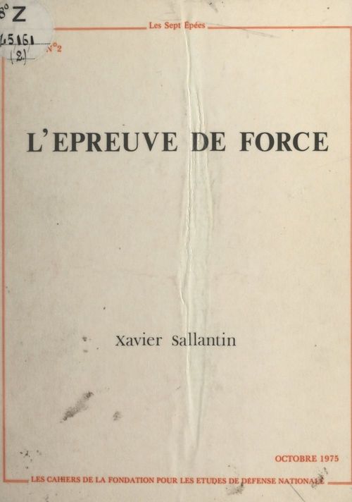 Couverture ebook de L'épreuve de force, de Xavier Sallantin