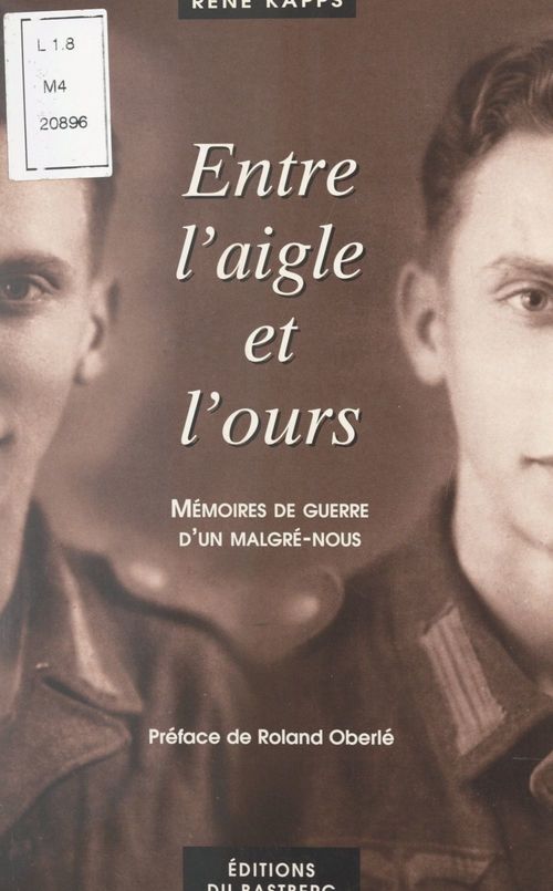 Couverture ebook de Entre l'aigle et l'ours, de Rene Kapps