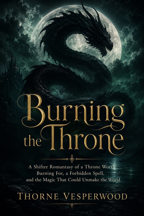 Couverture ebook de Burning the Throne, de Thorne Vesperwood