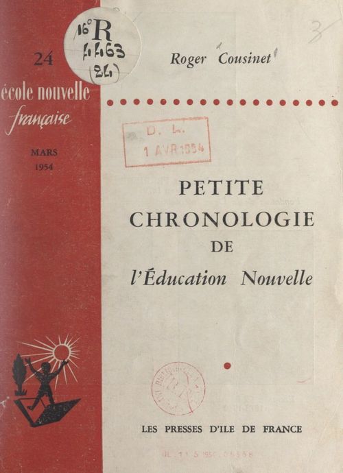 Couverture ebook de Petite chronologie de l'Éducation Nouvelle, de Roger Cousinet