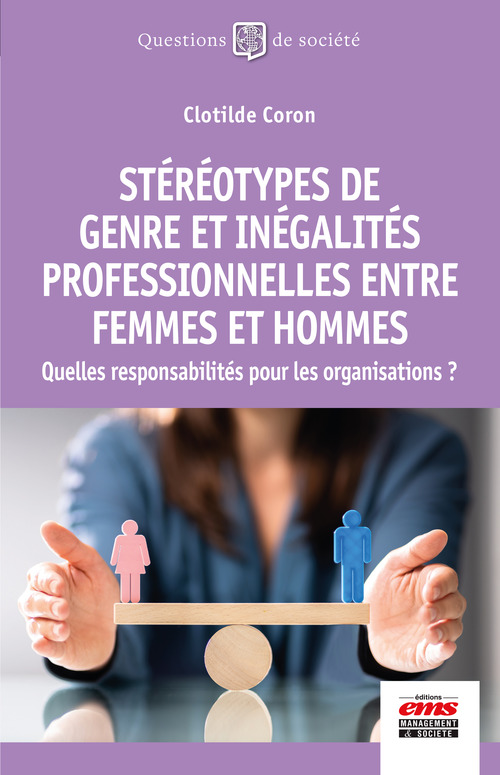 Couverture ebook de Stéréotypes de genre et inégalités professionnelles entre femmes et hommes, de Clotilde Coron
