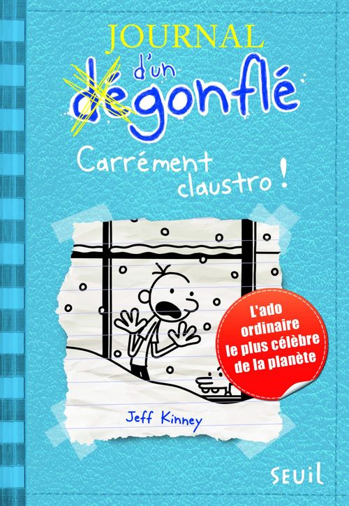 Couverture ebook de Carrément Claustro. Journal d'un dégonflé, tome 6, de Jeff Kinney