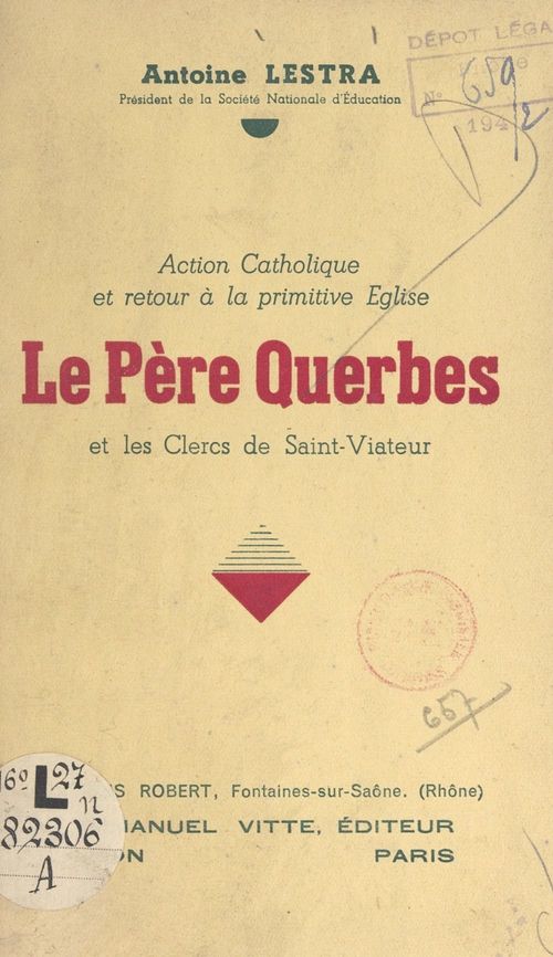 ebook cover of Le Père Querbes et les clercs de Saint-Viateur, by Antoine Lestra