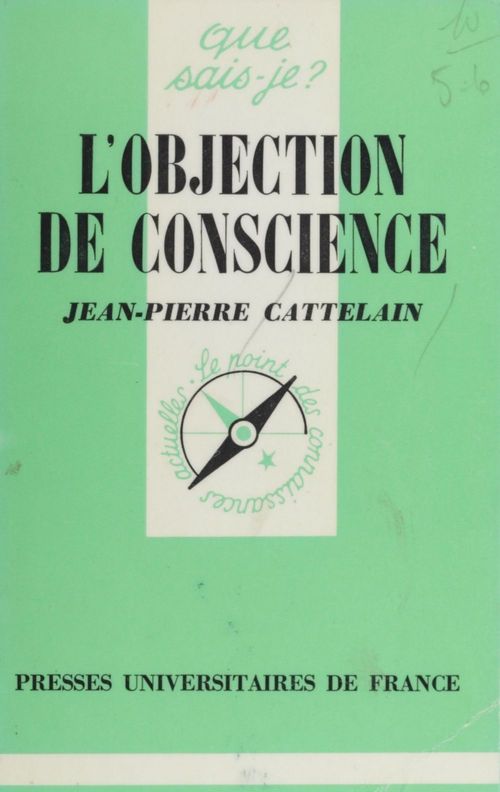 Couverture ebook de L'Objection de conscience, de Cattelain J.P.