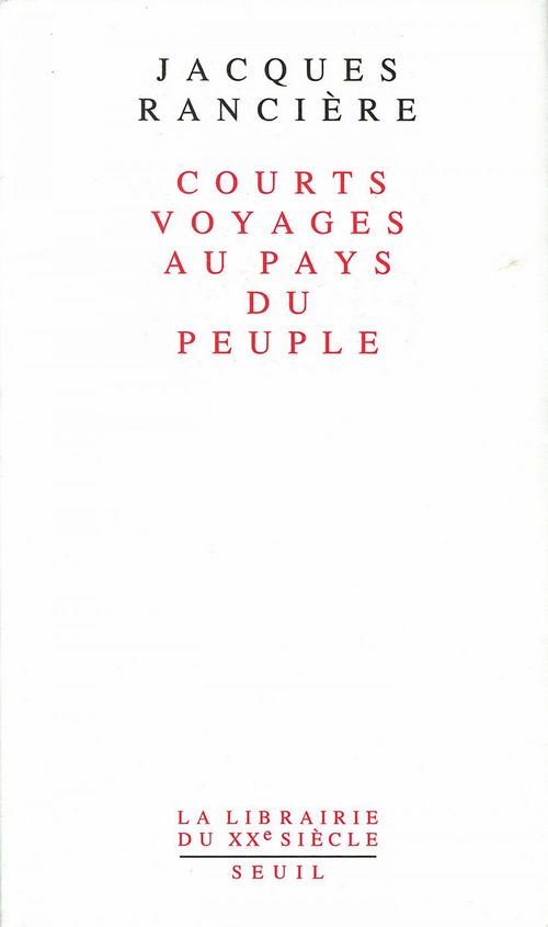 ebook cover of Courts Voyages au pays du peuple, by Ranciere Jacques