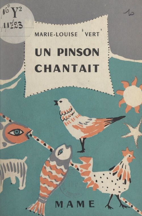 ebook cover of Un pinson chantait, by Marie-Louise Vert