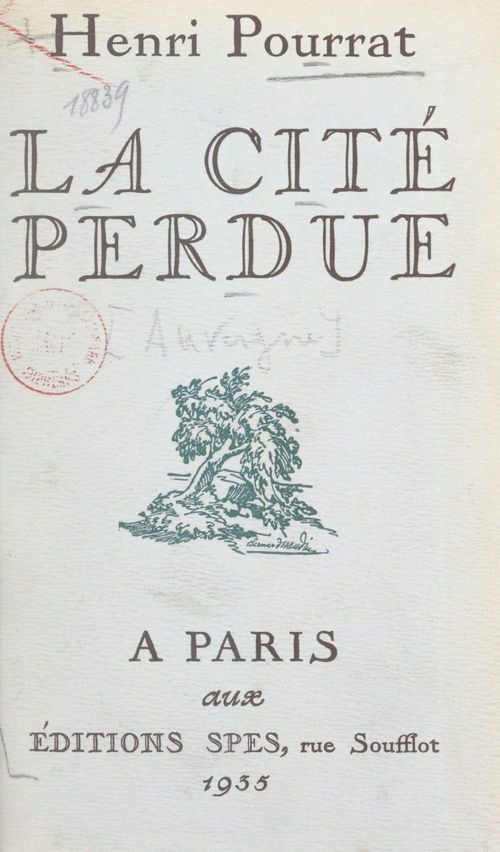 Couverture ebook de La cité perdue, de Henri Pourrat