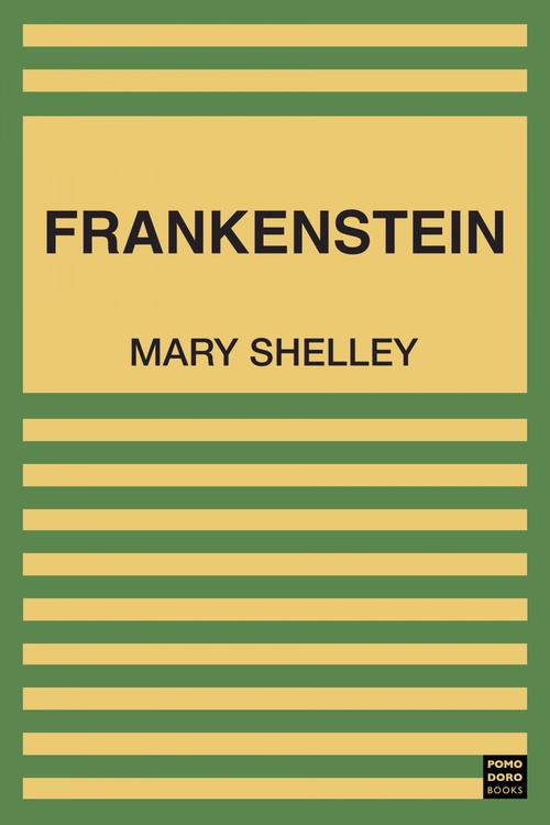 ebook cover of Frankenstein, by Mary Shelley
