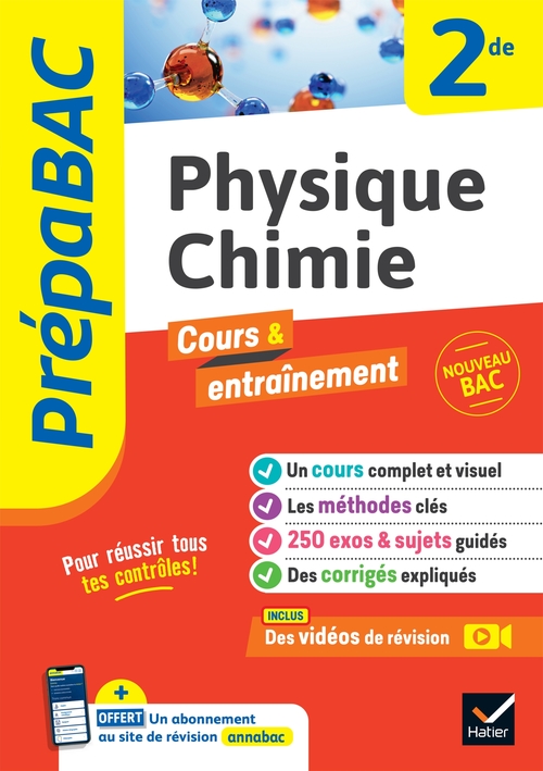 ebook cover of Prépabac - Physique-chimie 2de, by Nathalie Benguigui, Patrice Brossard, Jacques Royer