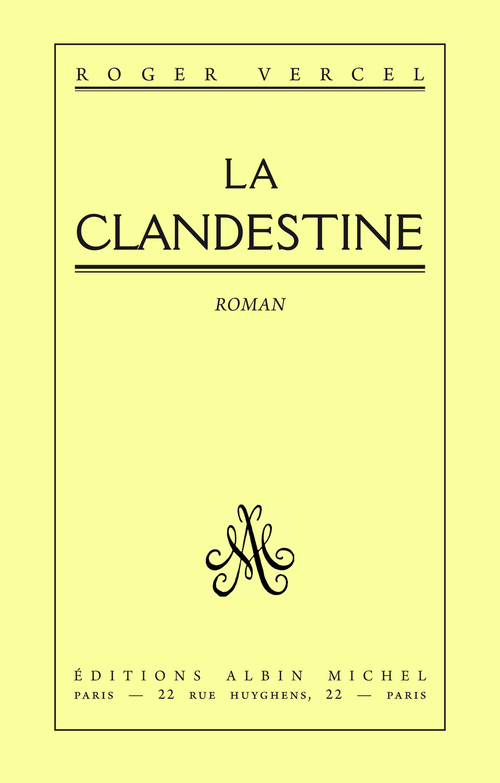 ebook cover of Clandestine, by Roger Vercel