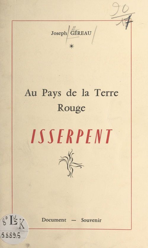 Couverture ebook de Au pays de la terre rouge, Isserpent, de Joseph Gereau