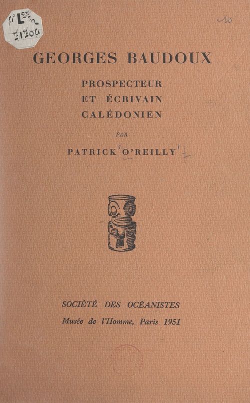 ebook cover of Georges Baudoux, by Patrick O'Reilly