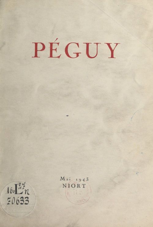 ebook cover of Péguy, by Pierre Suire