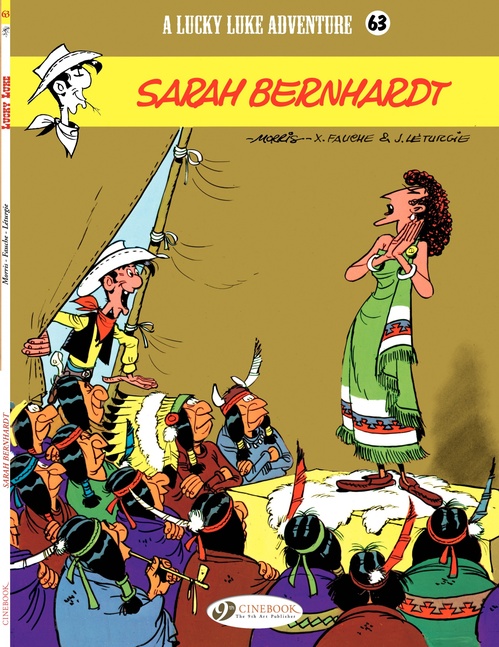 ebook cover of Lucky Luke - Volume 63 - Sarah Bernhardt, by Xavier Fauche, Jean Léturgie, Morris