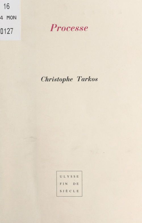 ebook cover of Processe, by Christophe Tarkos