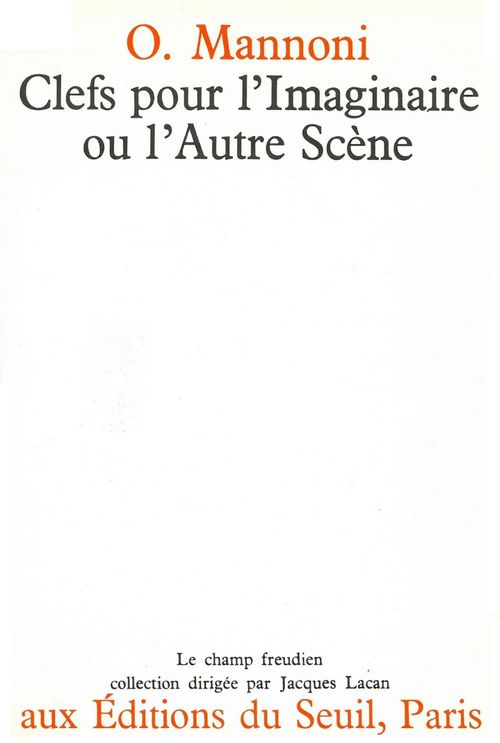 ebook cover of Clefs pour l'imaginaire ou l'Autre Scène, by Mannoni Octave