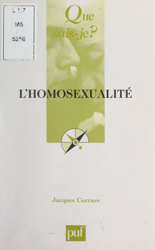Couverture ebook de L'homosexualité, de Jacques Corraze