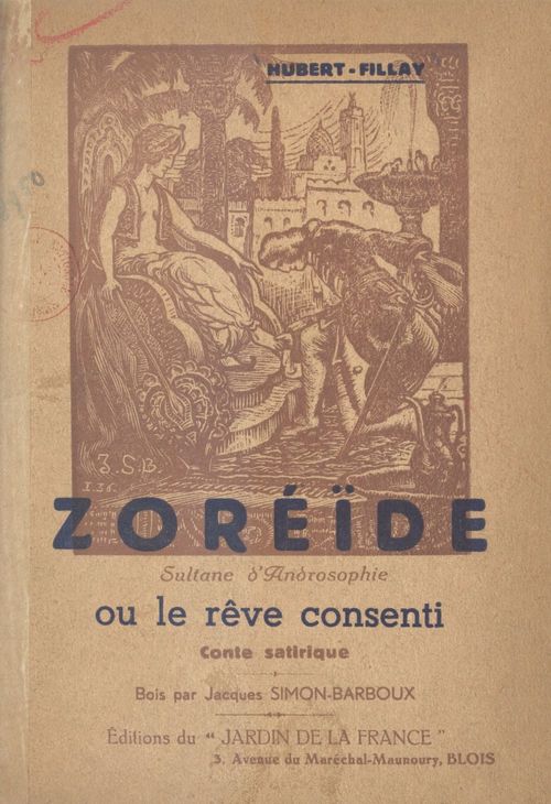 Couverture ebook de Zoréïde, sultane d'Androsophie, de Hubert-Fillay