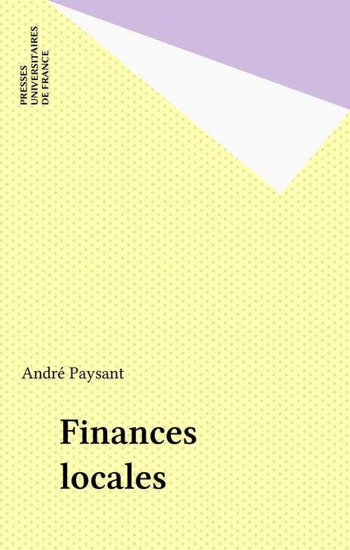 Couverture ebook de Finances locales, de Andre Paysant